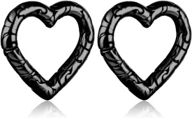 4mm-6mm(5g-2g) Hypoallergenic 316L Stainless Steel Heart Ear Weights Hangers For Stretched Ear Lobe Piercing Ear Plugs Gauges Body Jewelry