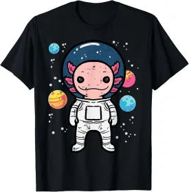 Astronaut Axolotl Space Galaxy Boys Girls Kids Women Men T-Shirt