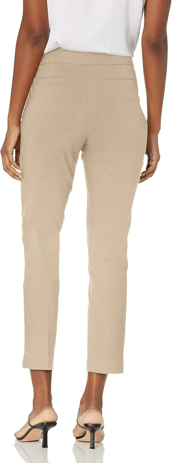 Briggs New York Women's Super Stretch Millennium Welt Pocket Pull on Career Pant (Average & Short & Tall Length)