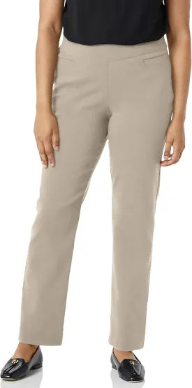 Briggs New York Women's Super Stretch Millennium Welt Pocket Pull on Career Pant (Average & Short & Tall Length)