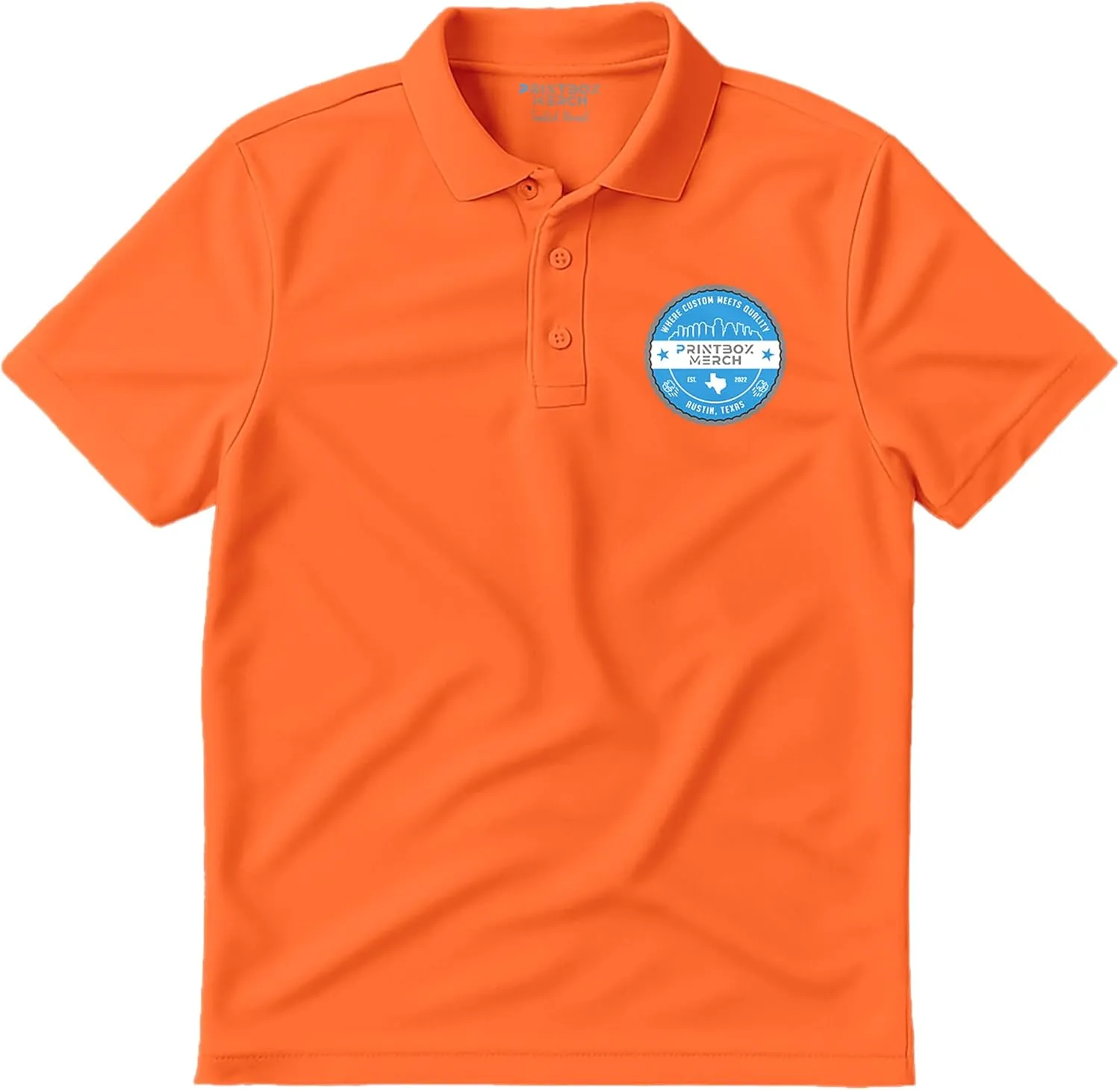 Custom Polo Shirts for Men, Add Any Logo or Text, Mens Polo Shirts Perfect for Golf, Work, Leisure, Short Sleeve Shirt