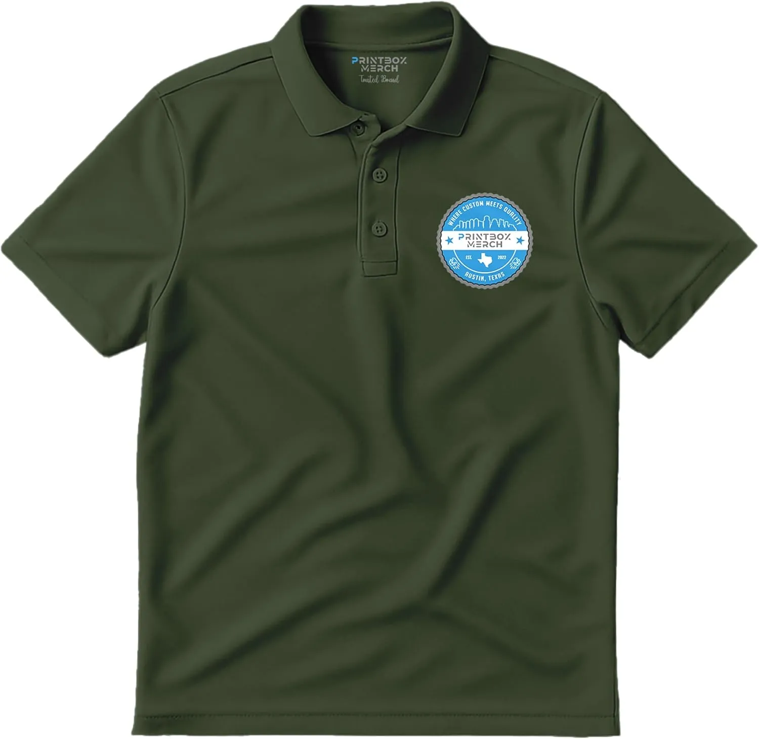 Custom Polo Shirts for Men, Add Any Logo or Text, Mens Polo Shirts Perfect for Golf, Work, Leisure, Short Sleeve Shirt