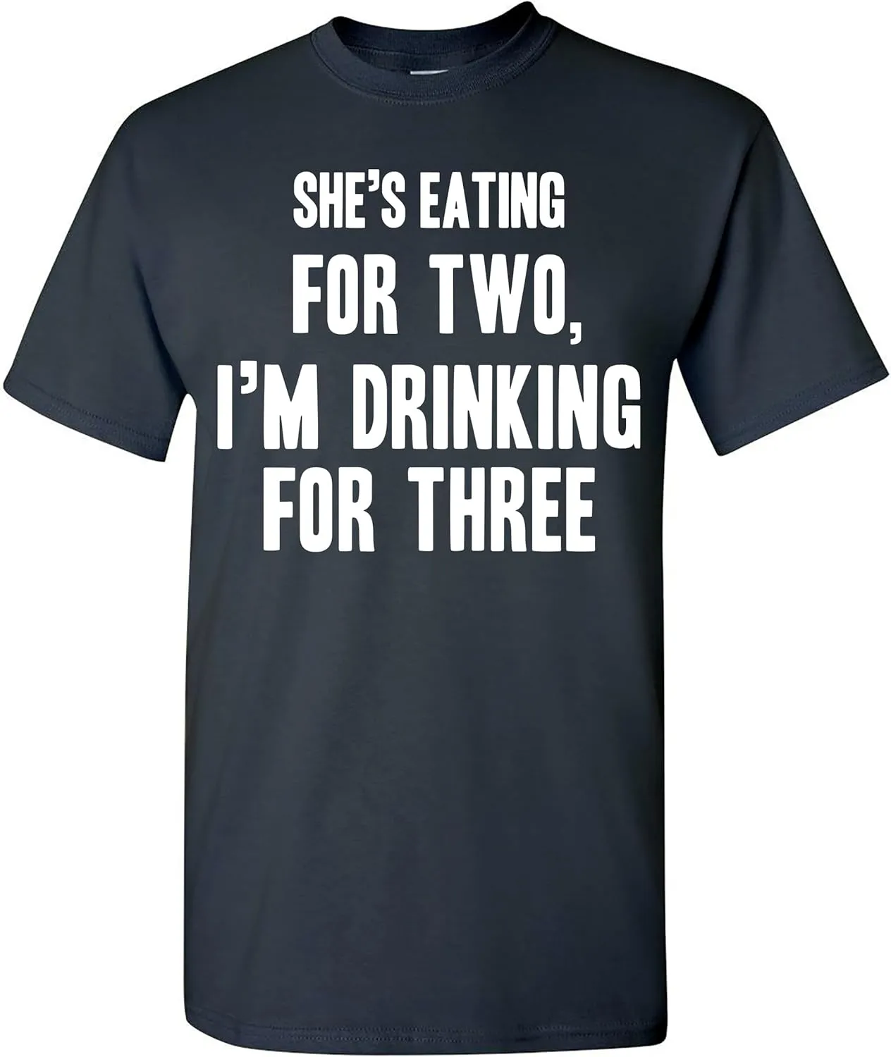Drinking for Three Funny New Dad T-Shirt, Pregnancy Announcement Tee for Daddy, Joke Gifts for Father