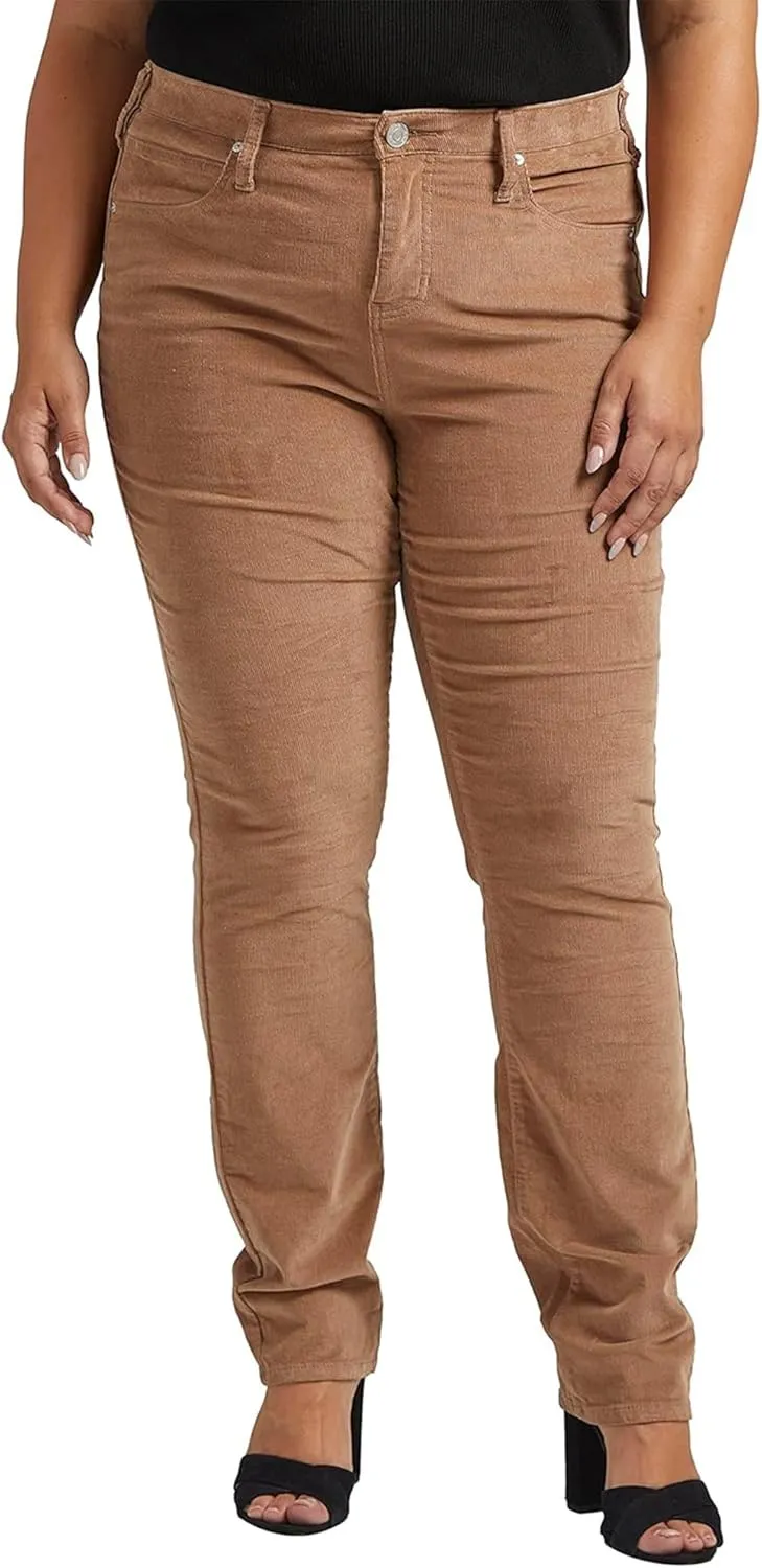 JAG Women's Plus Size Ruby Mid Rise Straight Leg Pants-Legacy