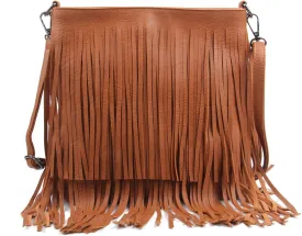 Lanpet Women Fringe Tassel Cross Body Bag Leisure Shoulder Bag