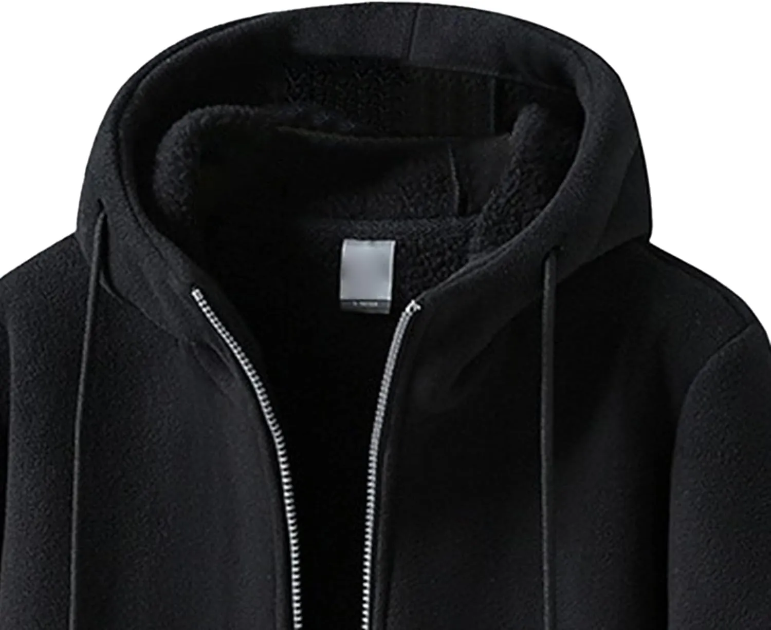 Men's Winter Warm Zip Up Hoodie Heavyweight Fleece Hoooed Sweatshirt Trendy Zip Up Fleece Fashion Outfits