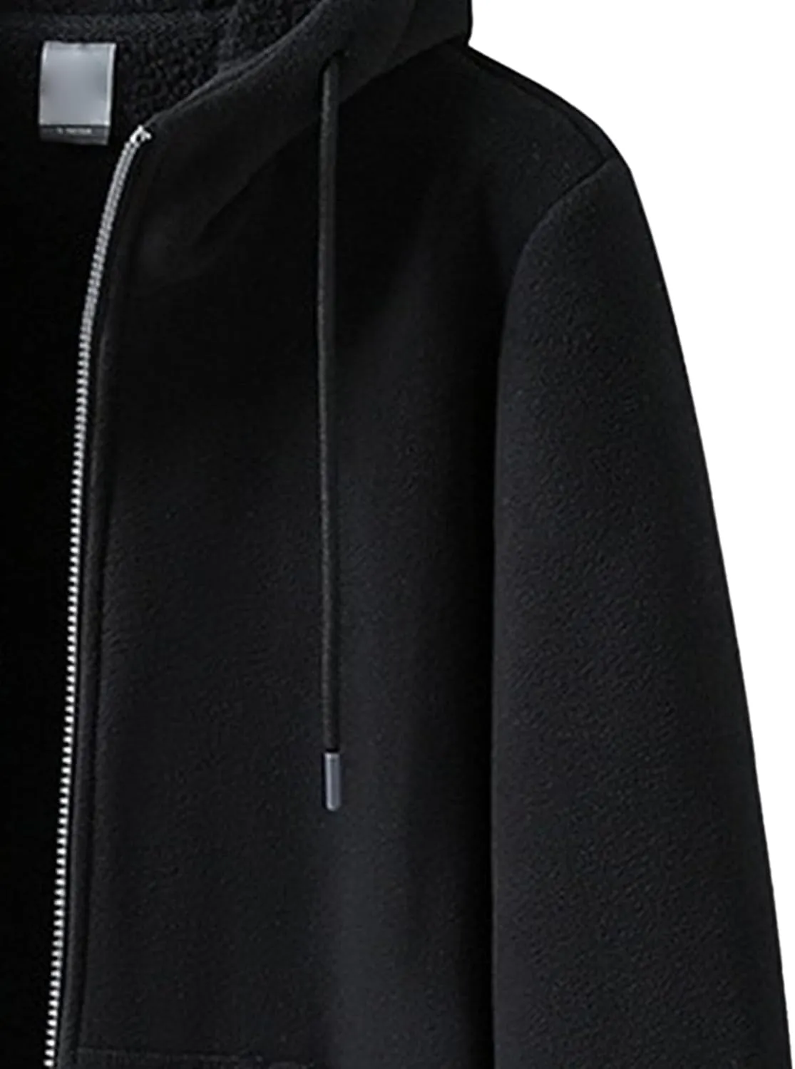 Men's Winter Warm Zip Up Hoodie Heavyweight Fleece Hoooed Sweatshirt Trendy Zip Up Fleece Fashion Outfits