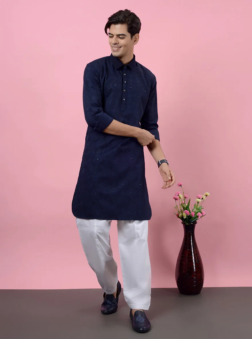 Navy Blue Kurta | TULA