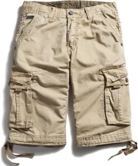 OCHENTA Men's Leisure Multi Pockets Cargo Shorts