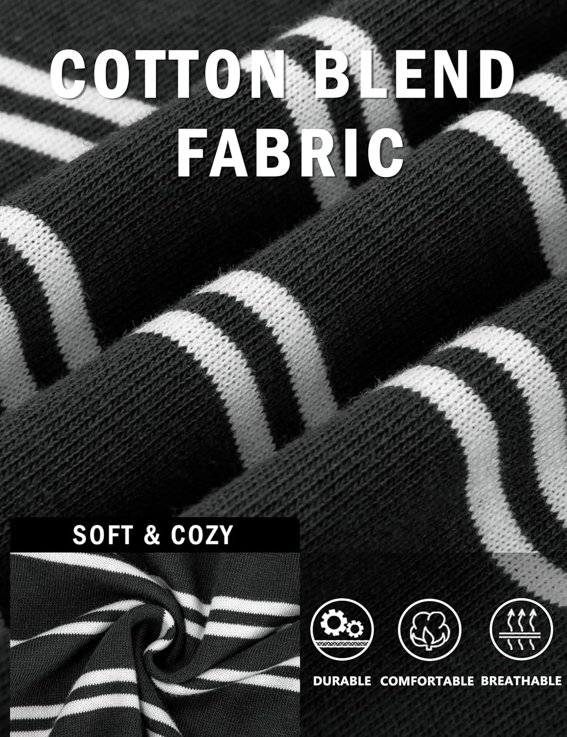 TAPULCO Mens Classic Fit Striped Polo Shirts Casual Collared Sports Golf Tennis Daily T-Shirts for Everyday Wear
