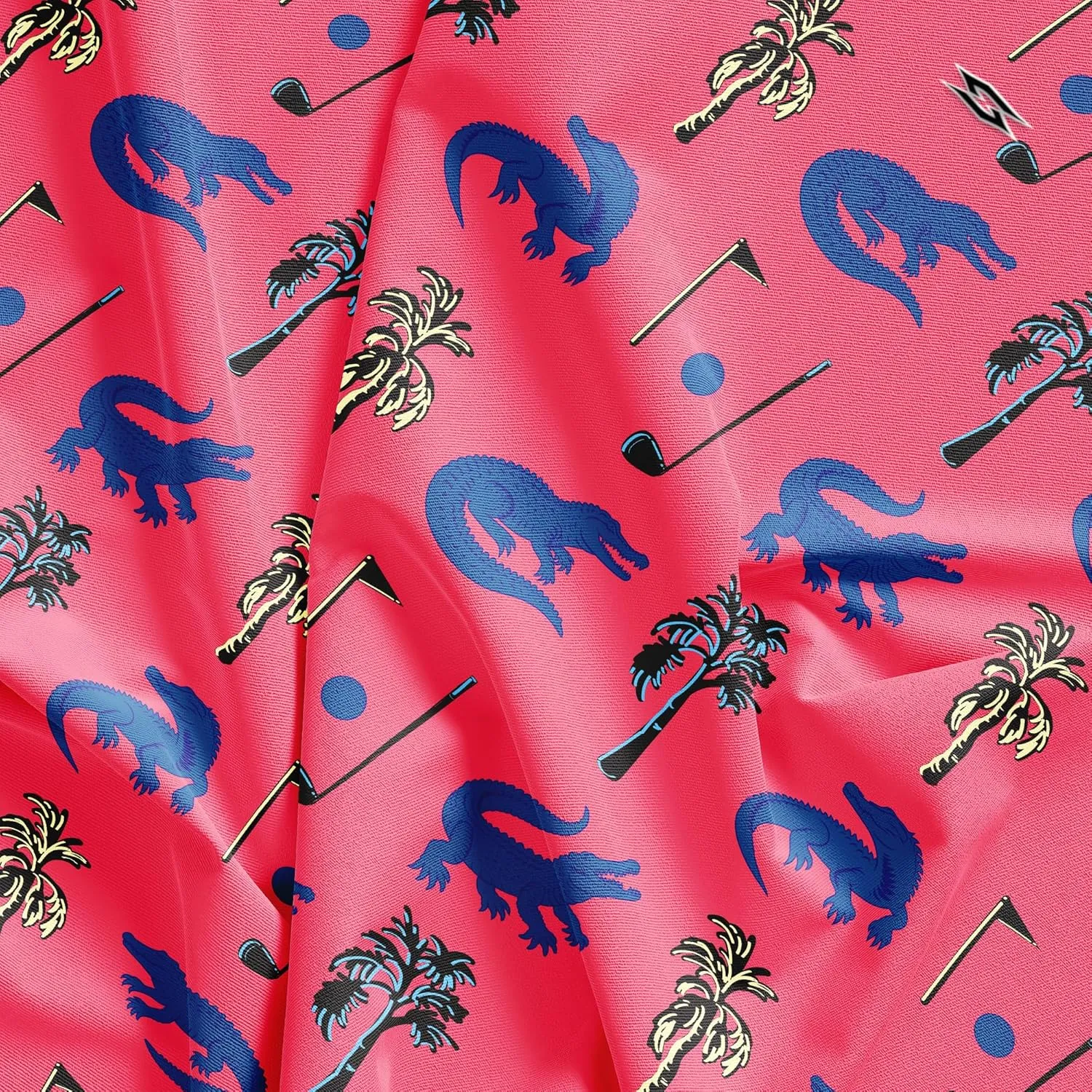 Tropical Hawaiian Golf Polo Shirt  Men Sizes S Thru 5XL Performance Moisture Wicking Dri Fit Flamingo Resort Wear Pickleball