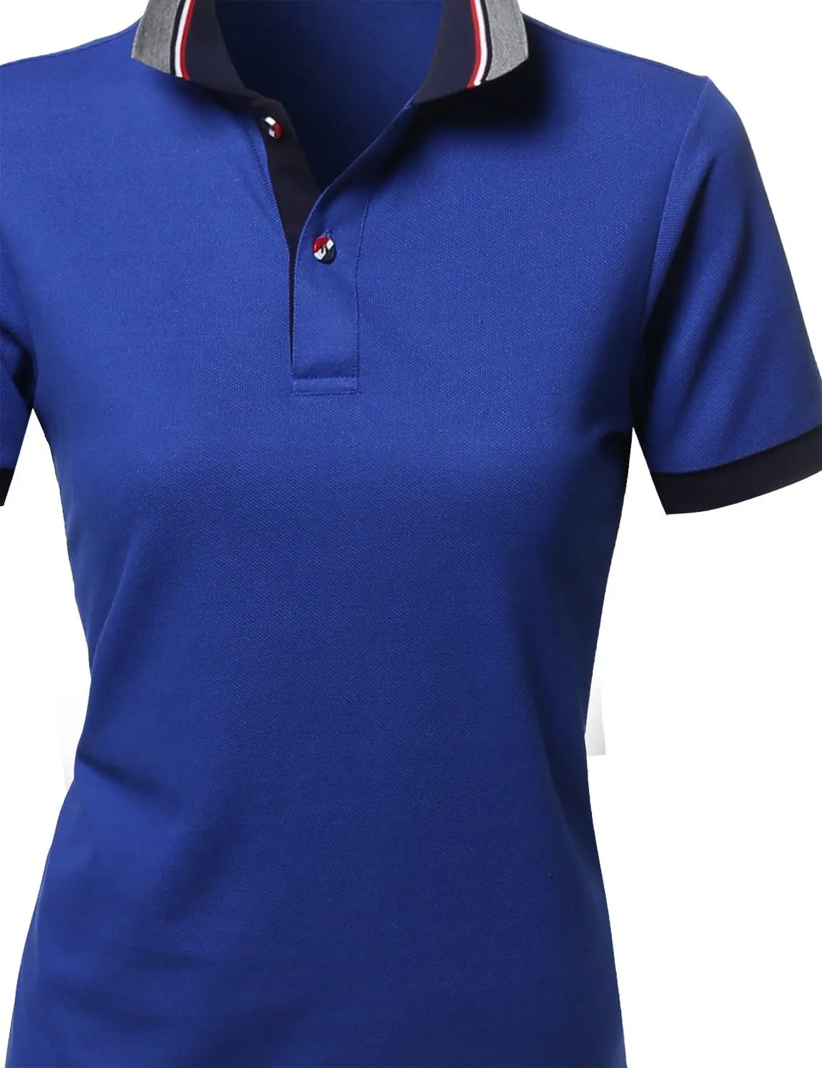 Women's Solid Cool Dri-Fit Active Leisure Short Sleeve Polo T-Shirt Tee